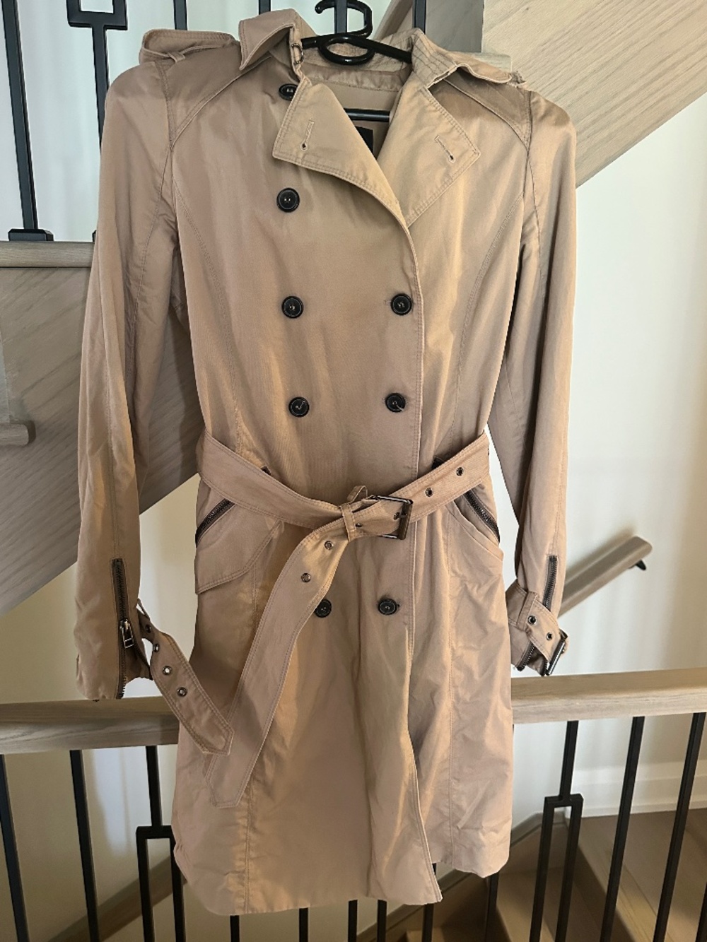 Zara basic trench coat camel colour
